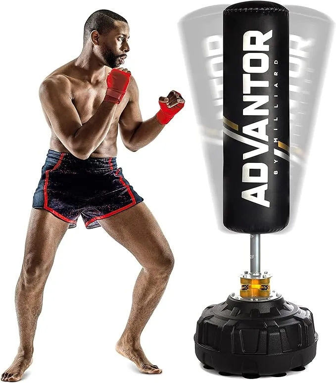 Milliard Punching Bag, Boxing Equipment Bag, Punching Bag for Adults with Stand, Heavy Freestanding Punching Boxing Bag (40-240 lb)