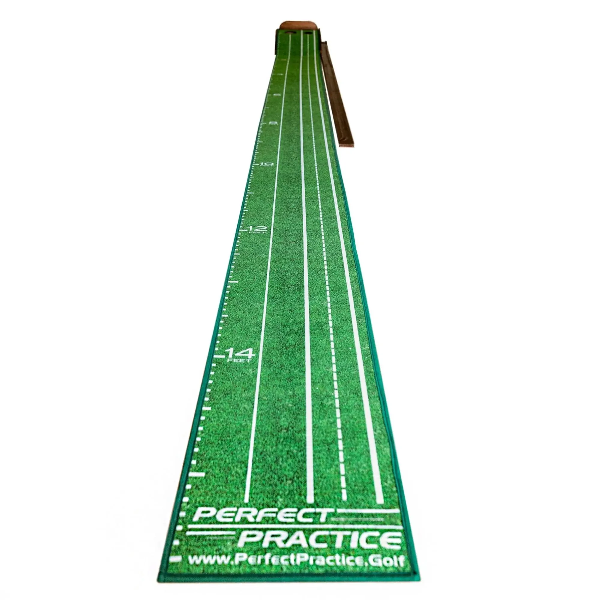 PERFECT PRACTICE Compact Putting Mat - Indoor Golf Putting Green w/Reduced-Sized Hole - Putting mat for Indoors and Outdoors Practice - Golf Training Aid for Home - Golf Accessories & Gifts for Men