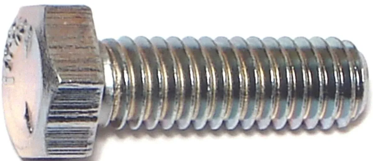 Grade 5, 5/16" Hex Head Cap Screw, Zinc Plated Steel, 1 in L