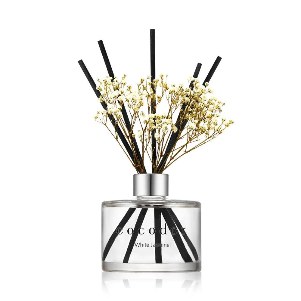 Cocodor Preserved Flower Reed Diffuser/White Jasmine/6.7Oz(200Ml)/1 Pack/Home ...