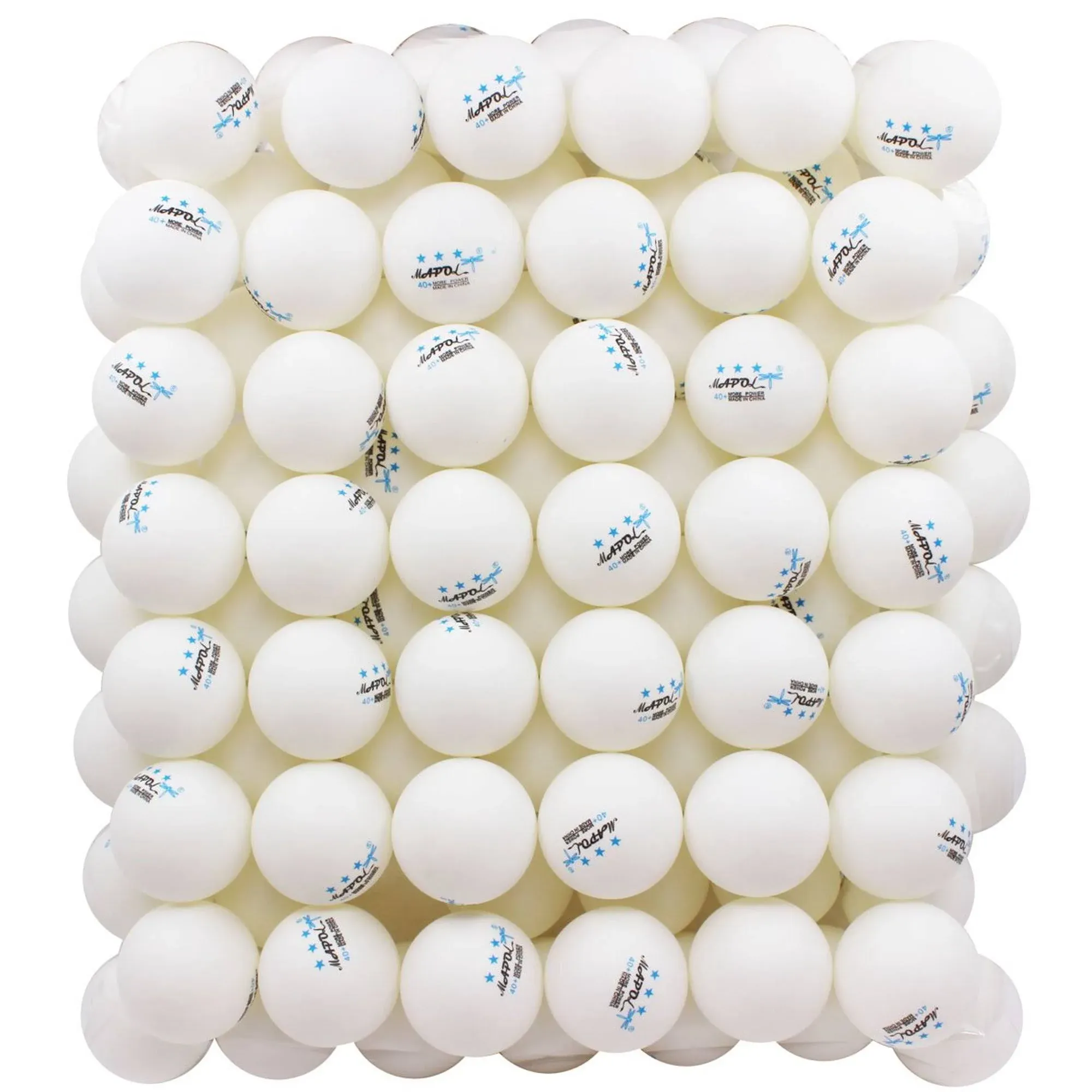 MAPOL 100 Pack White 3-Star Table Tennis Balls Advanced Training Ping Pong Ball