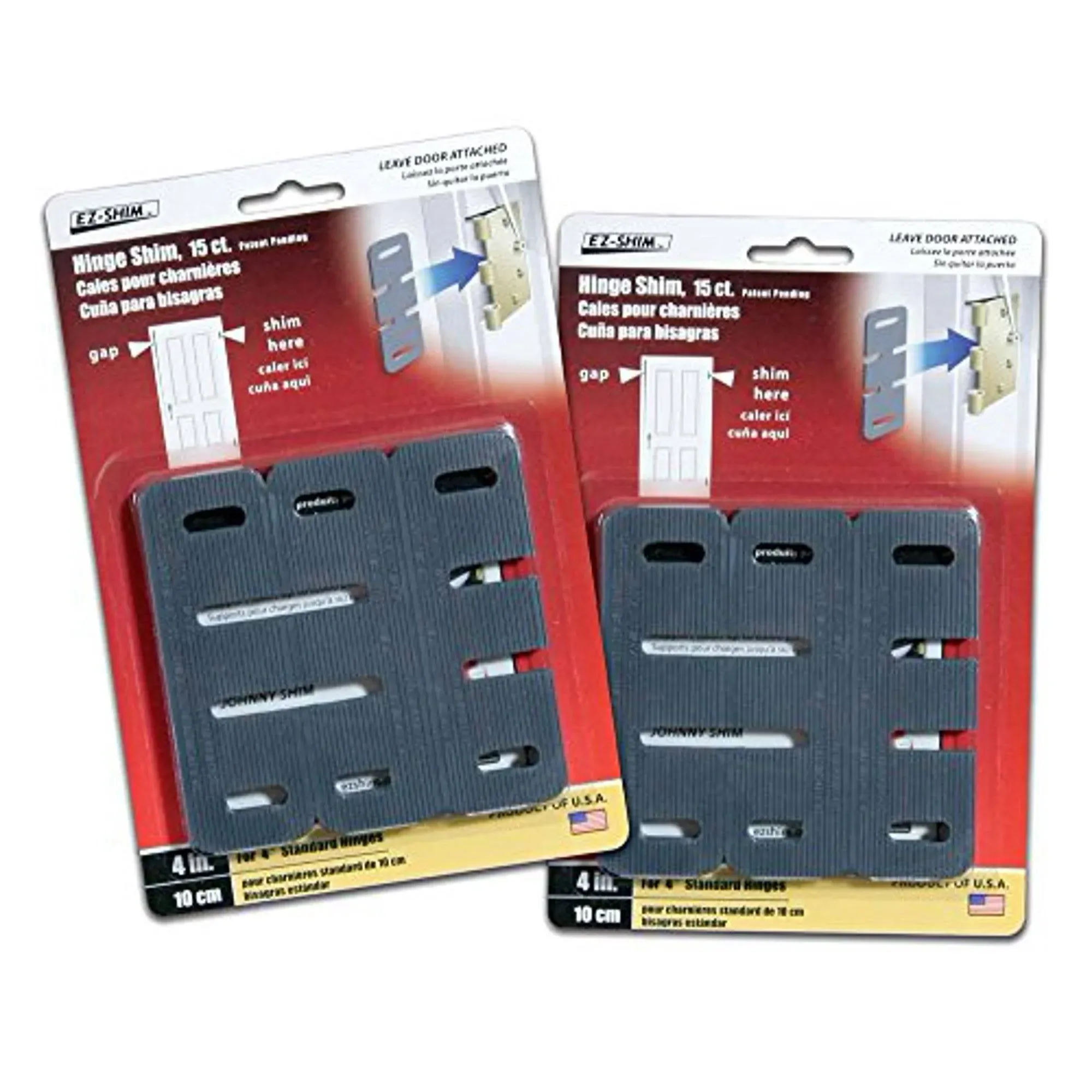 Ez-shim Inc HS400BP 4 Quick Align Hinge Shim Two Packs of 15