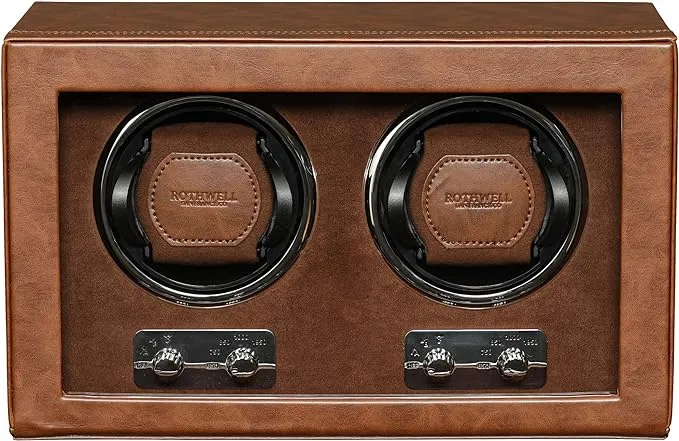 Rothwell Double Watch Winder with Multiple Speeds and Rotation Settings