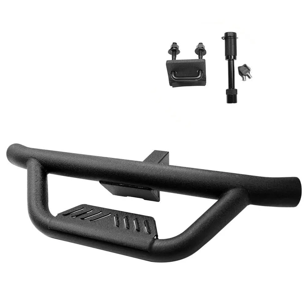 ONINE Texture Black Universal Hitch Step with Hitch Lock and Stabilizer Fit 2 ...