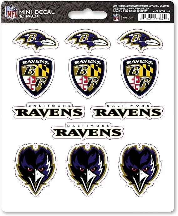 NFL Baltimore Ravens Mini Decal Sticker