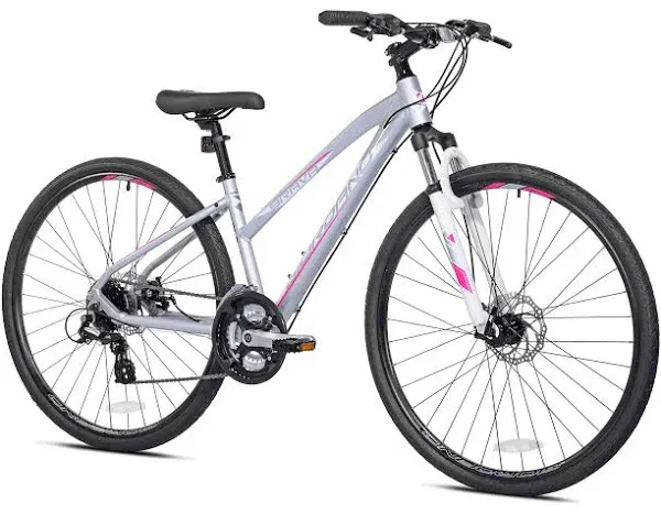 Giordano Hybrid-Bicycle<wbr/>s Brava Hybrid Bike Silver Medium Women&#039;s