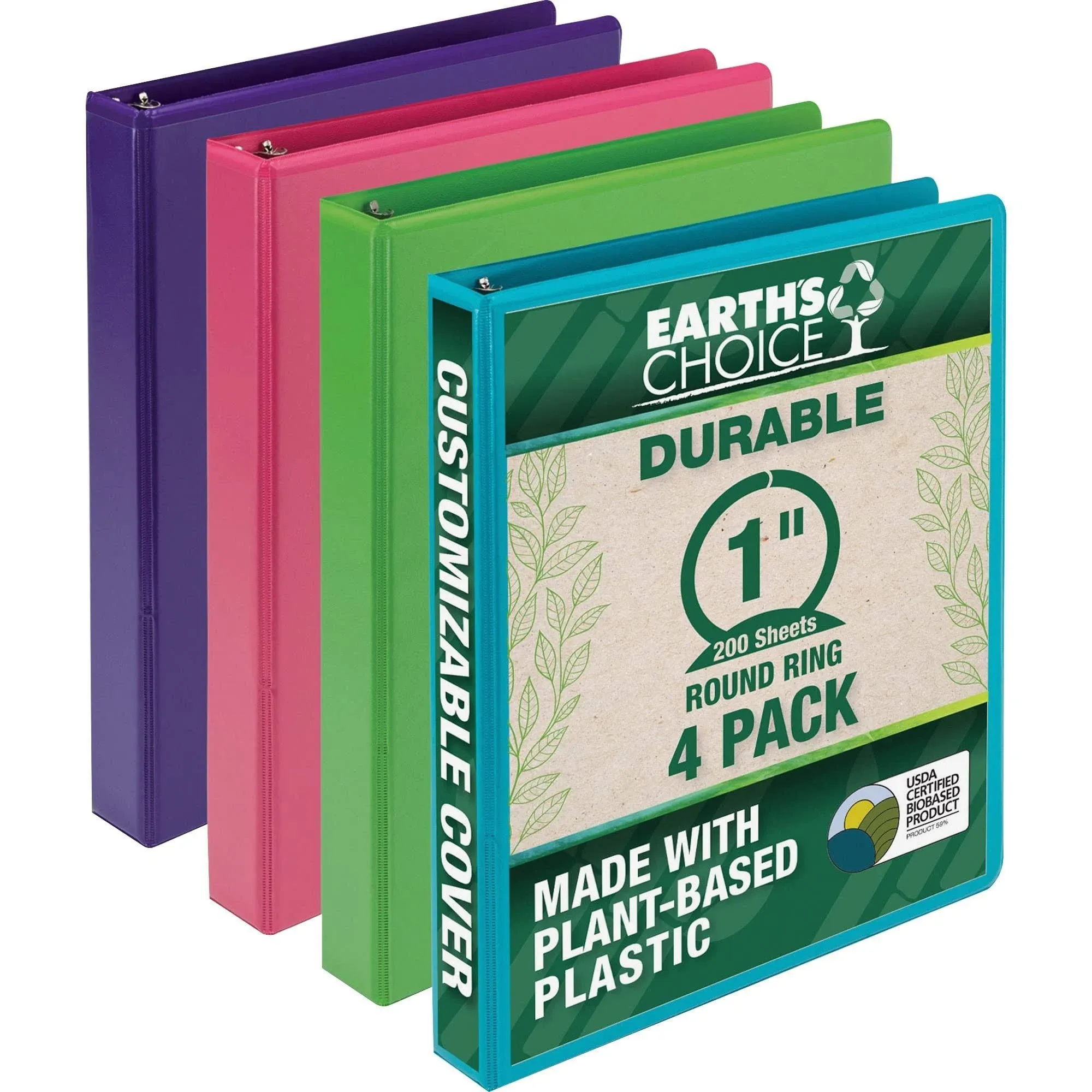 Samsill EarthChoice Durable View Binder - 1" Binder Capacity - Letter