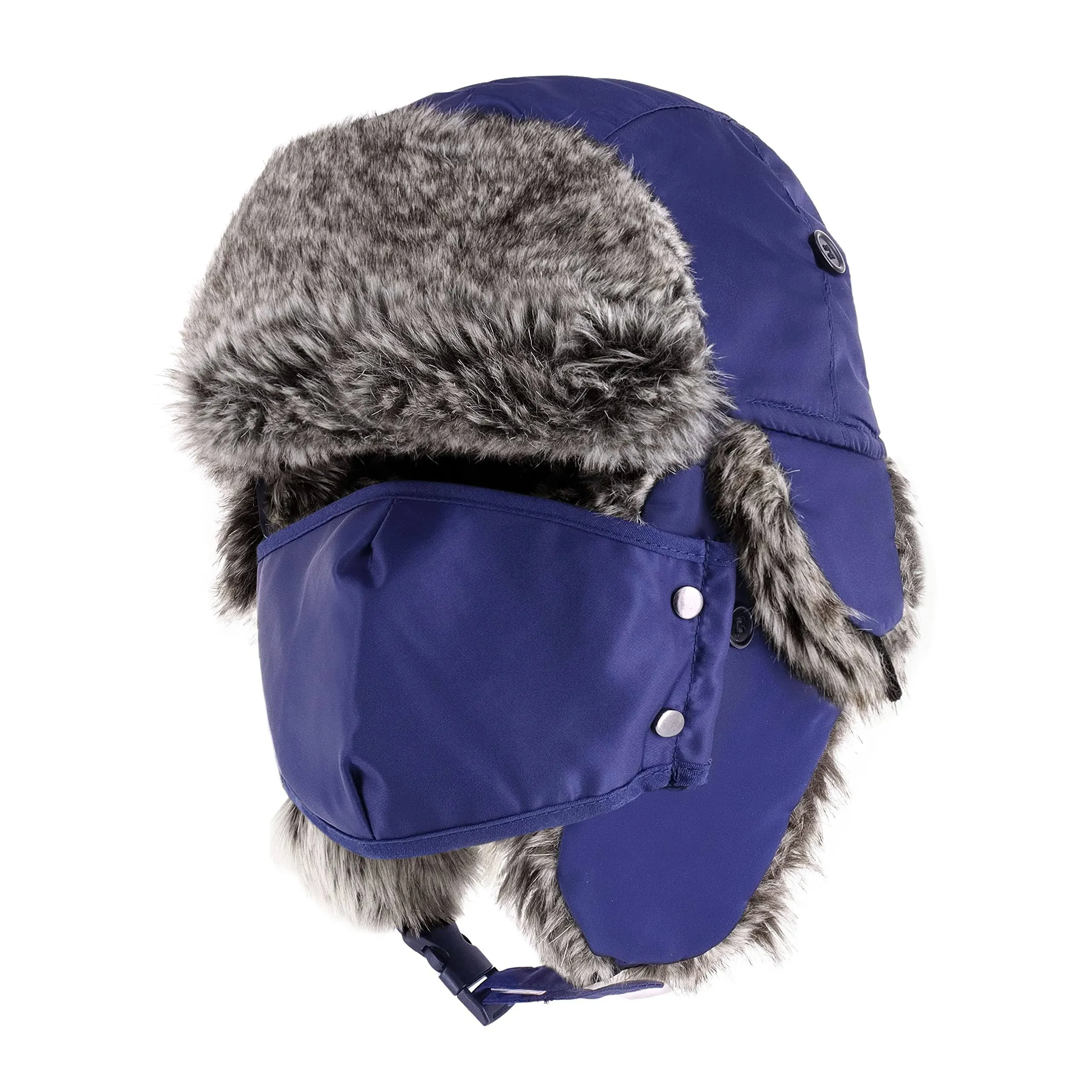 CHOK.LIDS Waterproof Winter Trapper Bomber Hats Unisex One Size, Royal 