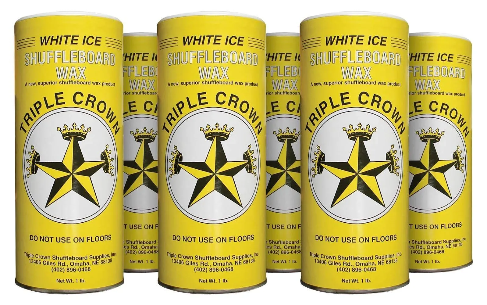 TRIPLE CROWN White Ice Shuffleboard Wax (White Ice 6-Pack)