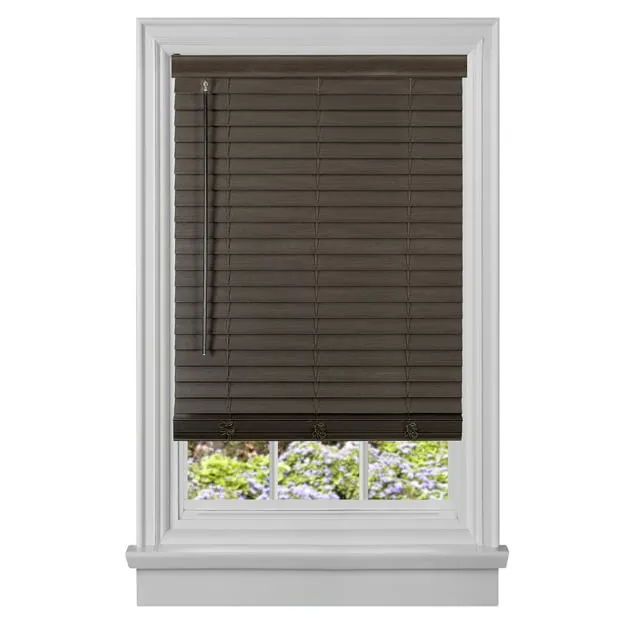 Achim Cordless GII Madera Falsa 2" Faux Wood Plantation Blind, Mahogany