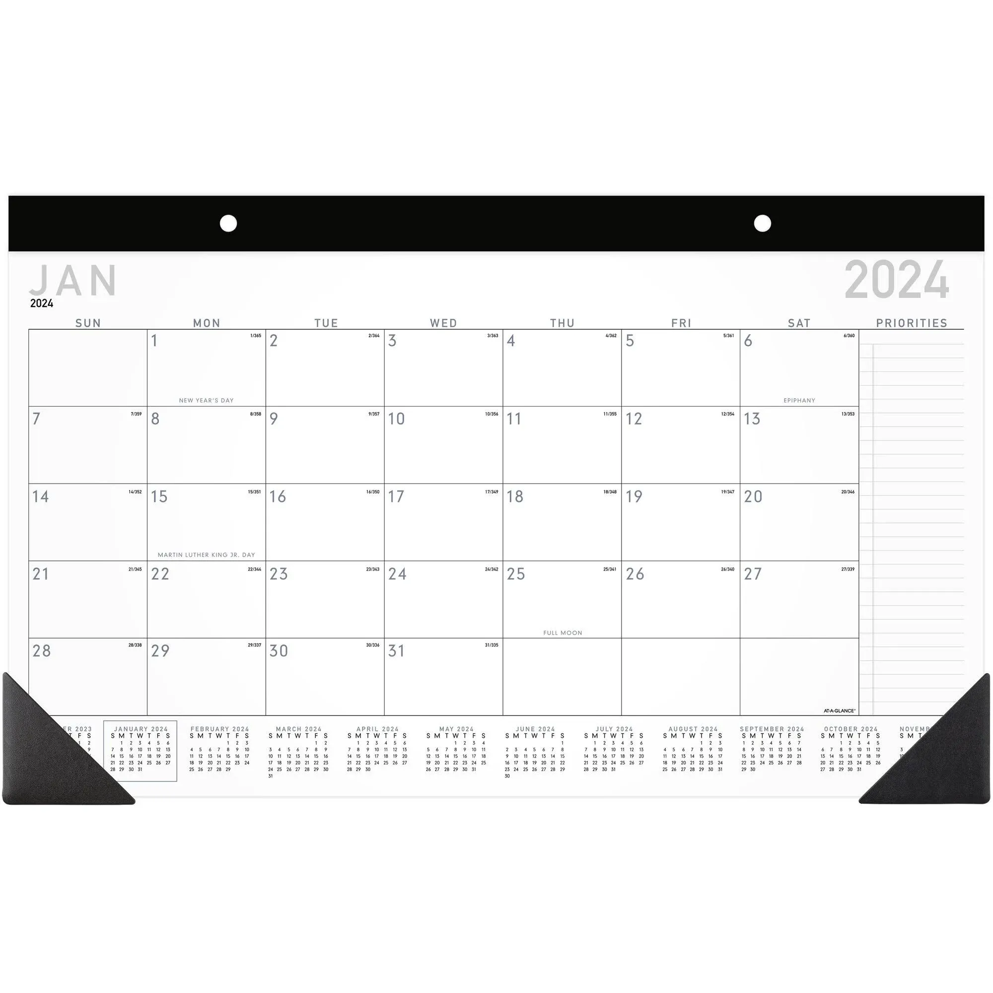 AT-A-GLANCE Contemporary Monthly Desk Pad Calendar