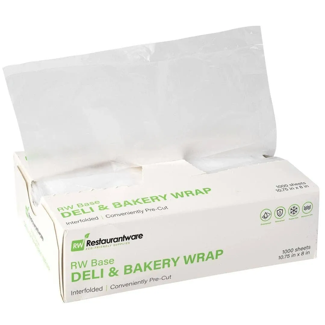1000 pre-cut, microwavable, and freezable clear plastic sandwich wrap sheets