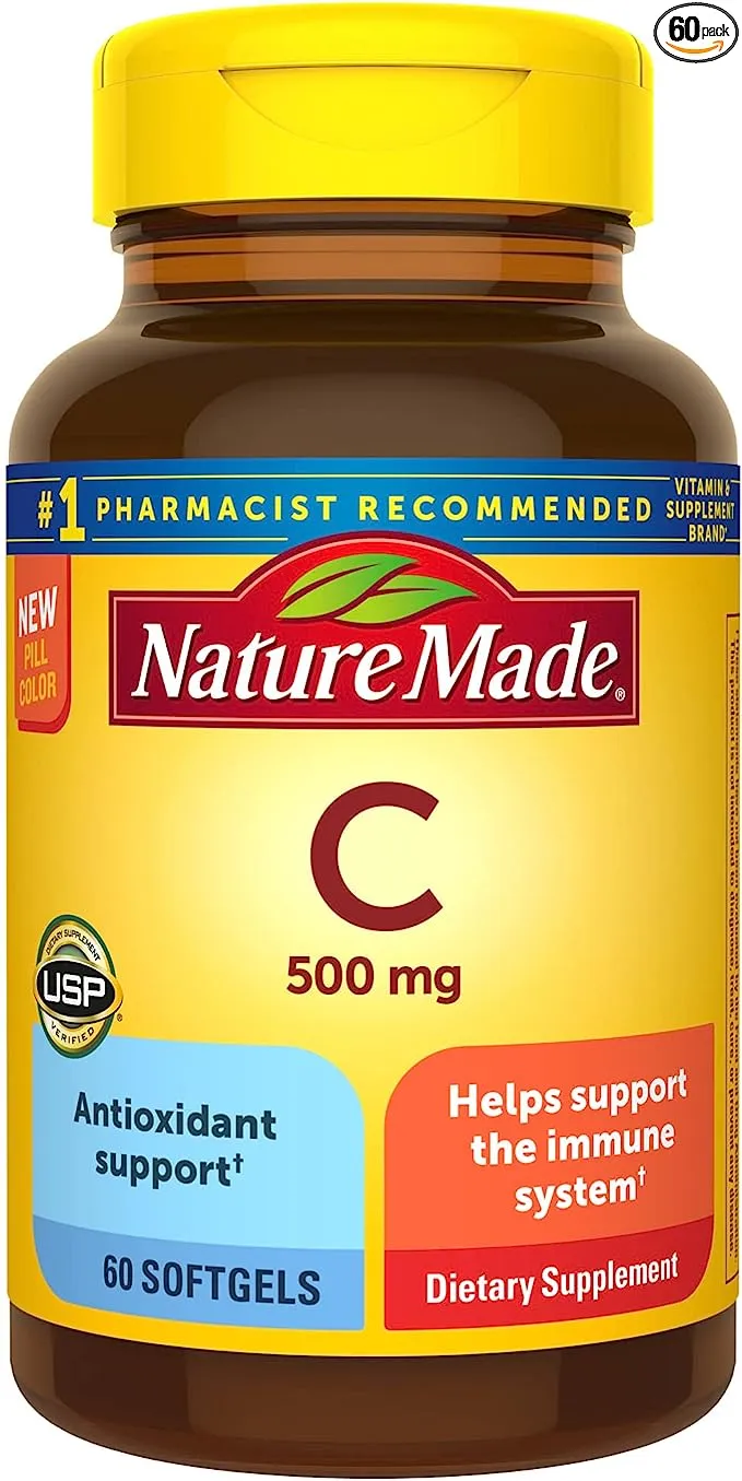 Nature Made Vitamin C 500 mg Tablets, Dietary Supplement for Immune Support, 250 Count