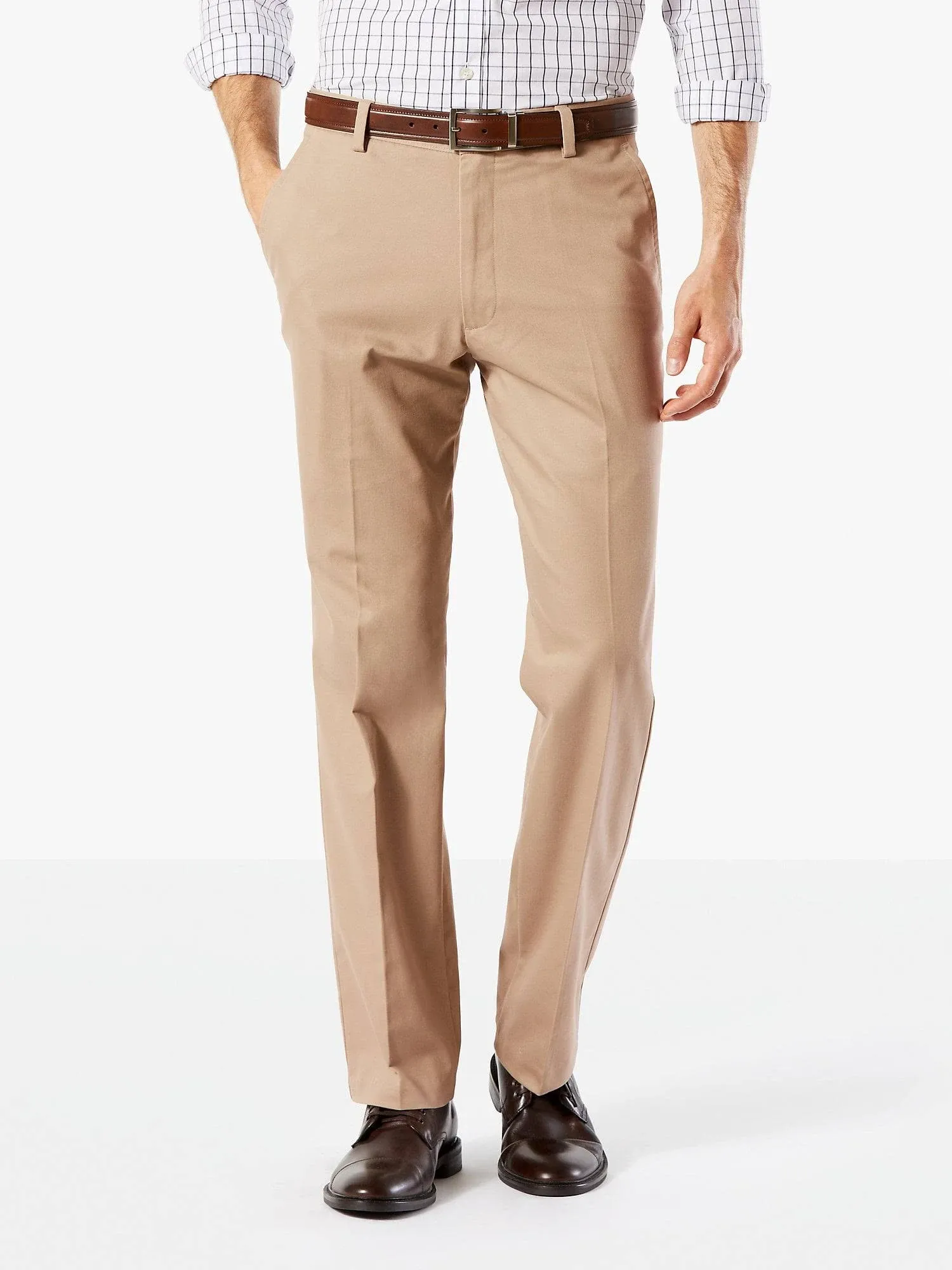 Dockers D2 Men’s 38x30 Khaki Pants Tan Trousers Slacks Belt Loops Pockets Career