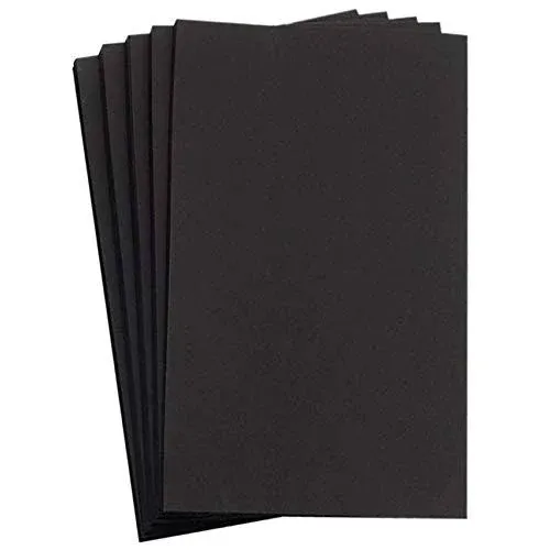 Hamilco Black Linen Textured Cardstock Thick Paper - 11 x 17" Heavy Weight 80 lb Cover Card Stock - 25 Pack