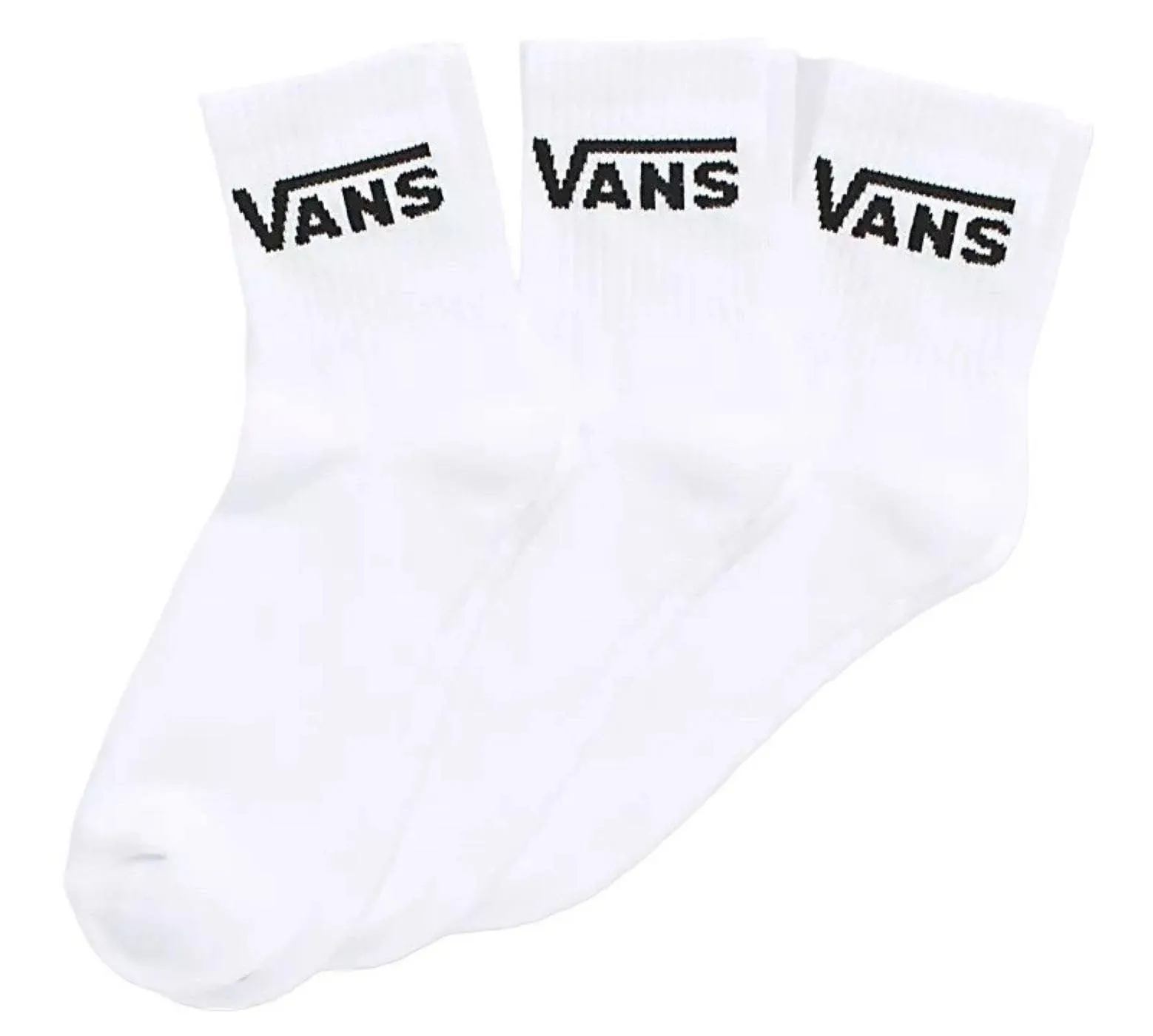 Vans 3 Pack Classic Half Crew Socks - White - One Size