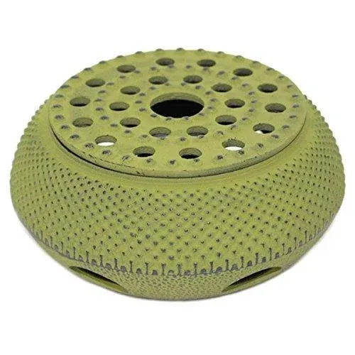 Green Hobnail Japanese Cast Iron Tetsubin Teapot Candle Warmer F15364-1 - Sales Tax Included