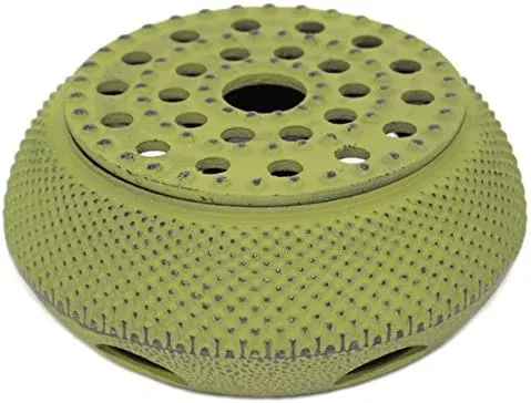 Green Hobnail Japanese Cast Iron Tetsubin Teapot Candle Warmer F15364-1 - Sales Tax Included