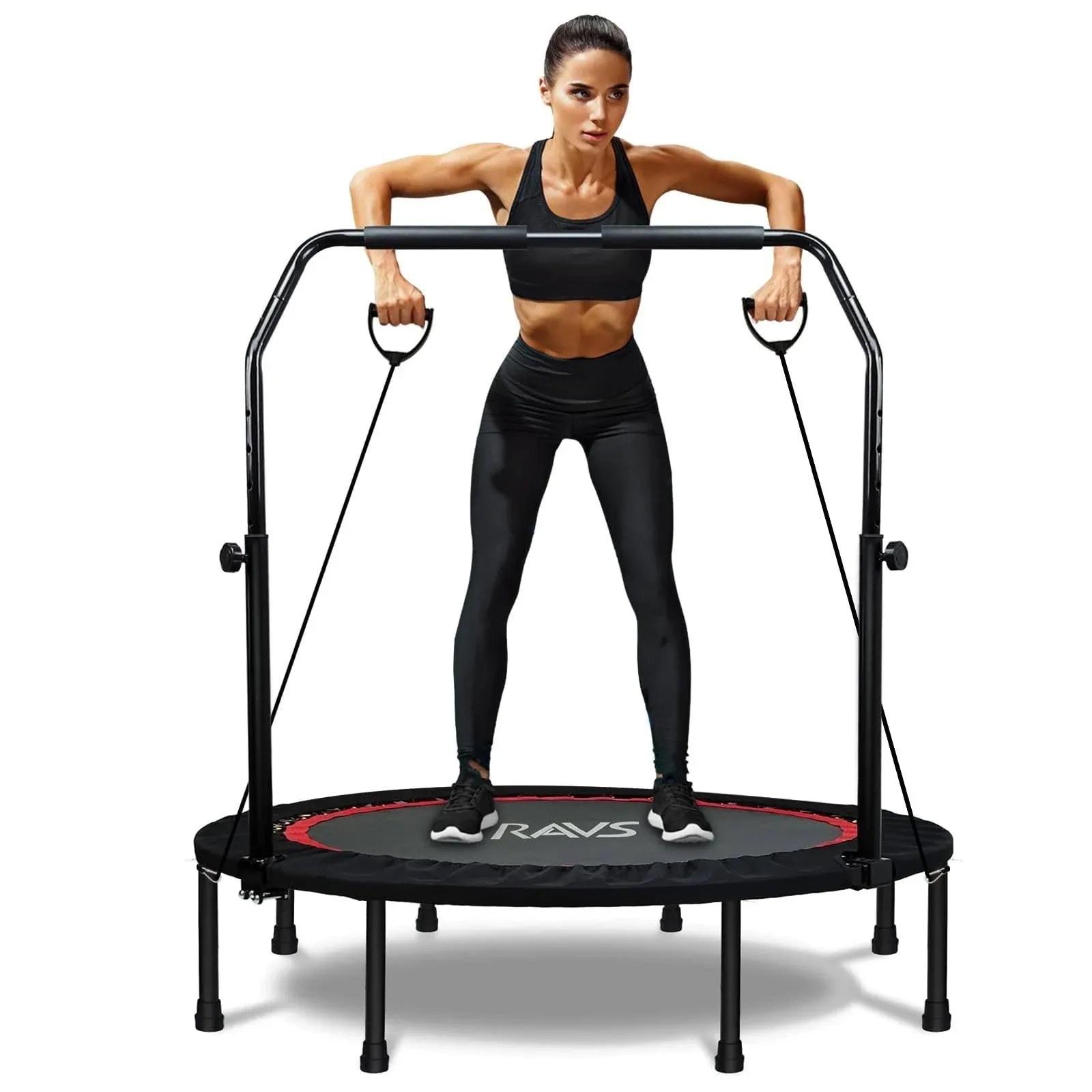 RAVS Mini Trampoline for Kids Adults, 40" Foldable Fitness Rebounder Kids ...