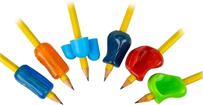 The Pencil Grip Premium Pencil Grips Assortment Pack, Universal Ergonomic Writing Aid For Righties And Lefties, Colorful Pencil Grippers, Includes 6 Different Grips, Assorted Colors, 6 Count - PGP-006