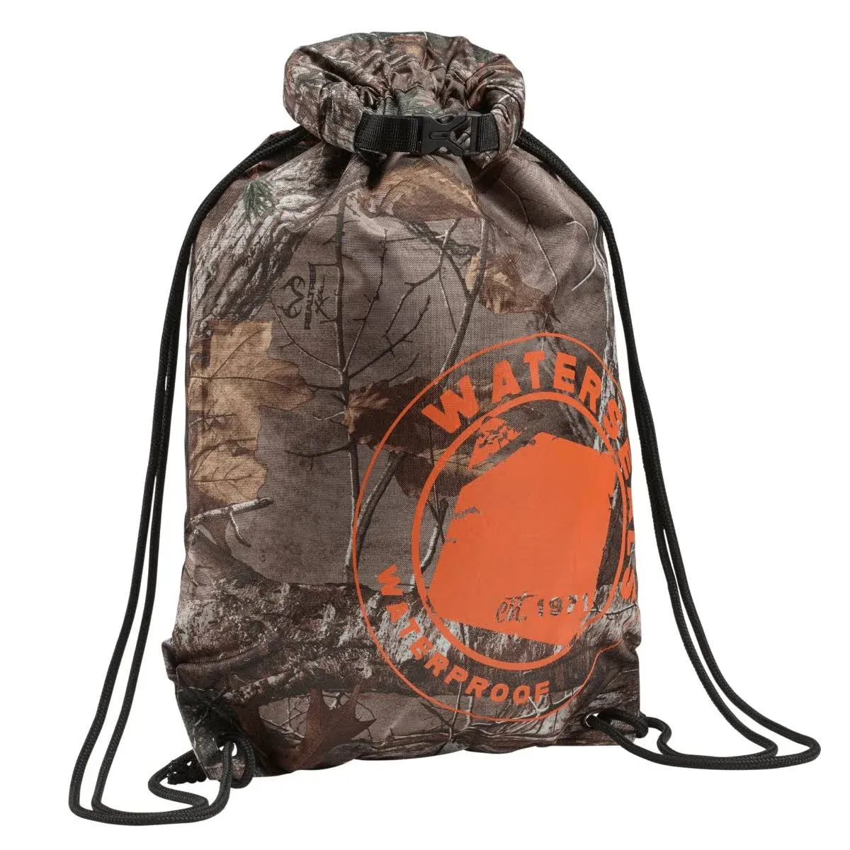 WaterSeals Cinch Backpack, Camouflage, One Size