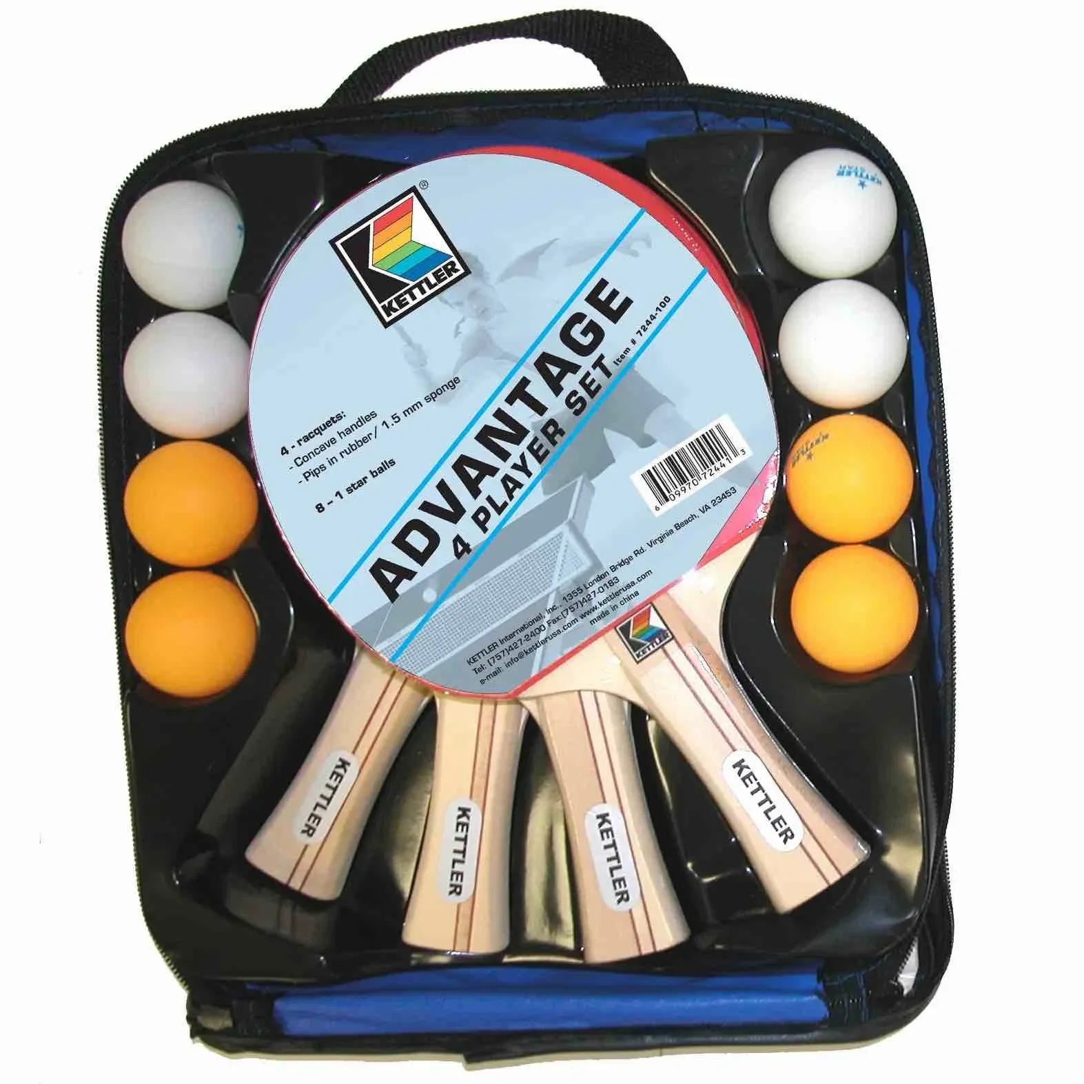 4-Player Advantage Table Tennis Accessory Set