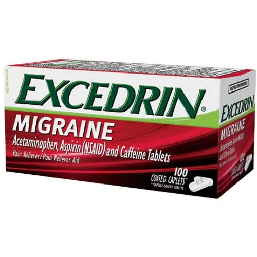 Excedrin Migraine Pain Reliever Caplets - Acetaminophen/Aspirin (NSAID)