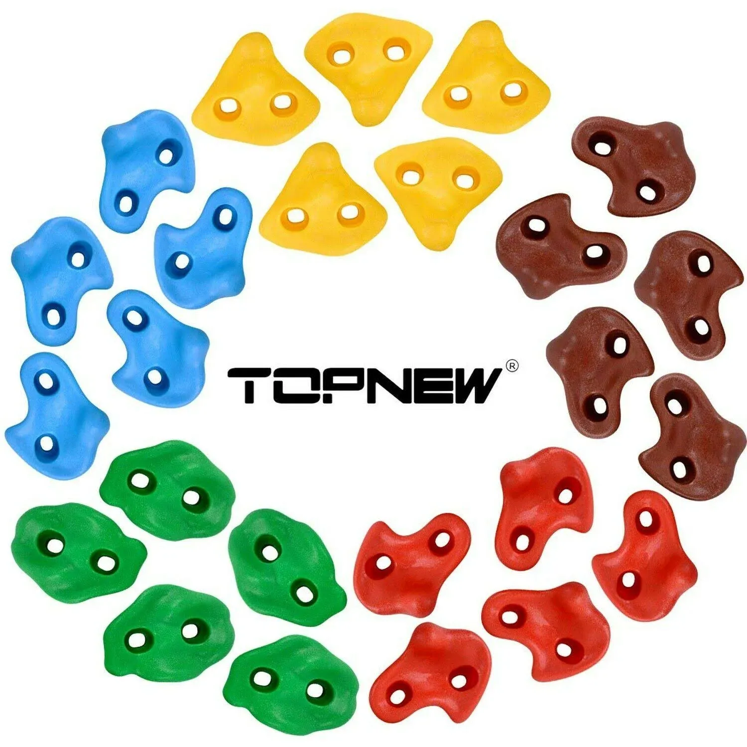 TOPNEW 25 Rock Climbing Holds for Kids and Adults, Large Rock Wall Grips for In