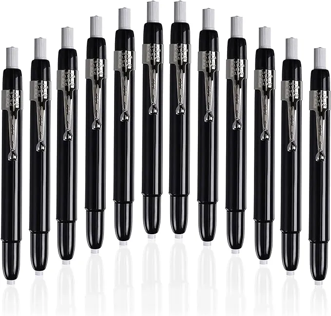 LISTO Pens - Box of 12 - Retractable Gel Markers / Grease pencils - White