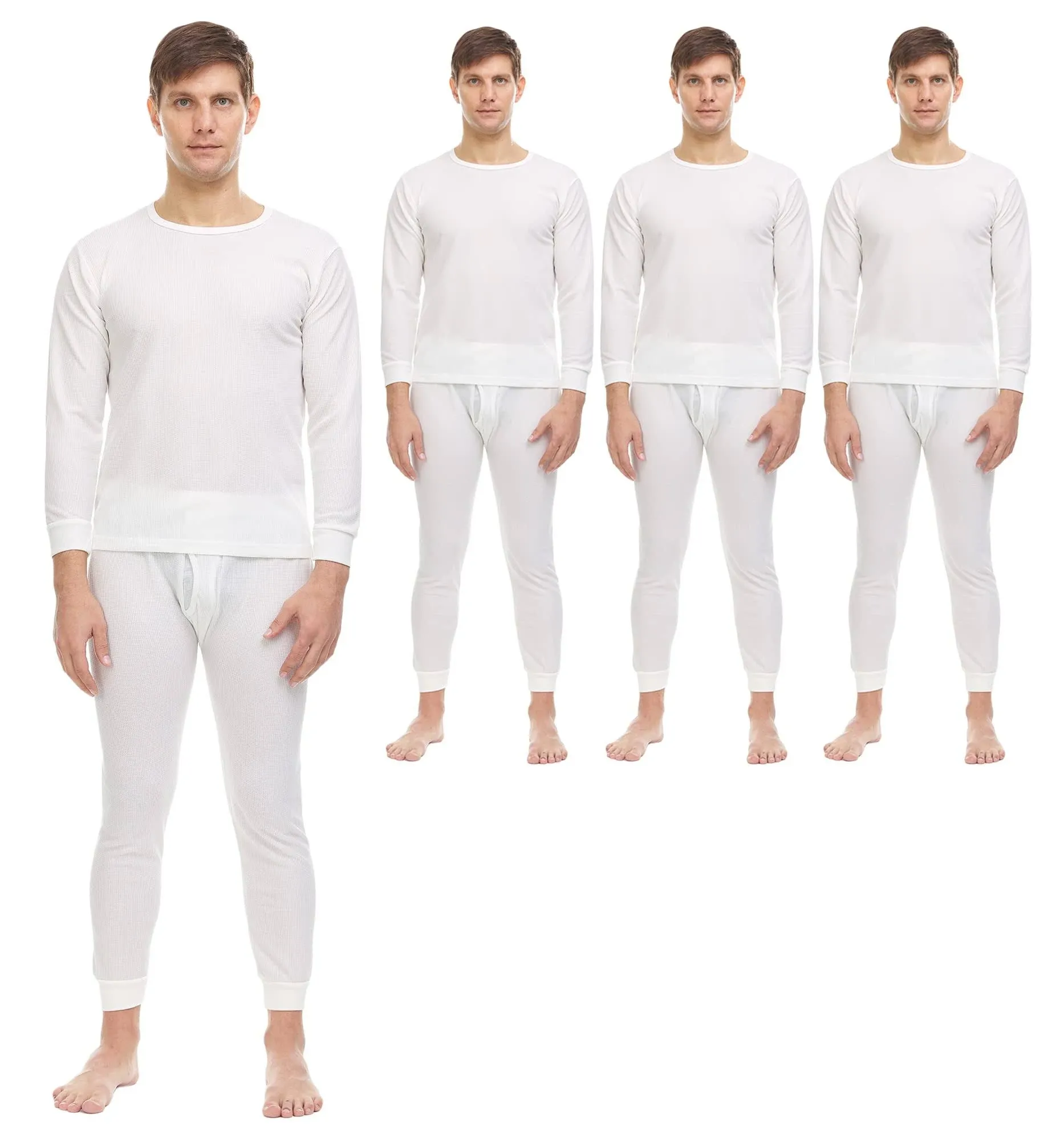 BILLIONHATS 3 Pack of 2pc Thermal Sets for Men, Base Layer Long Johns Underwear ...