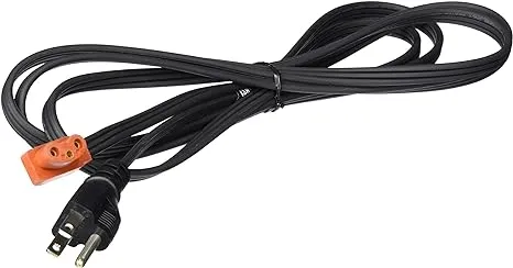 "Replacement Cord - 120V, Silicone Peanut Shaped Heater Terminal Parallel To Cord, 7.5' 2.3M"