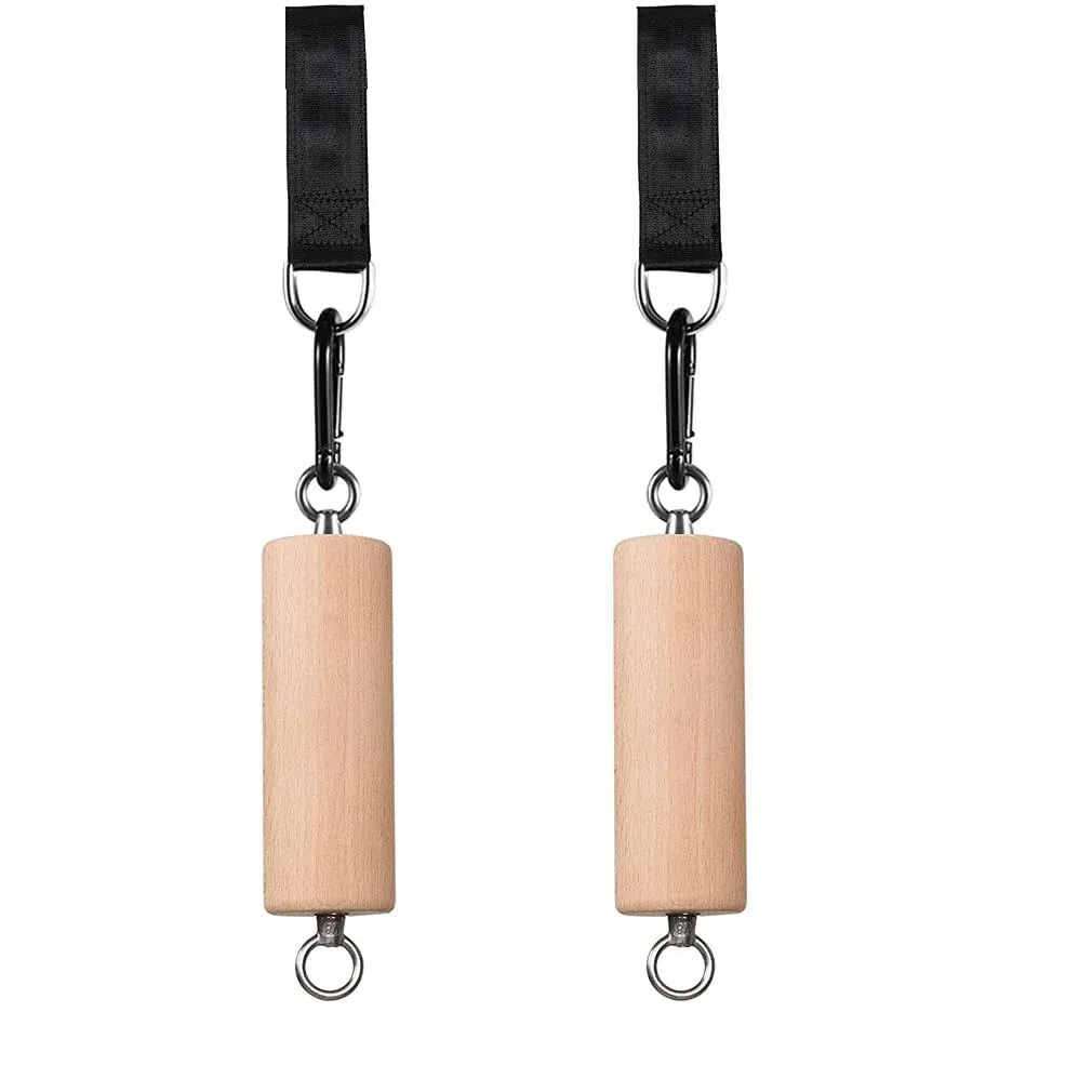 Wooden Pull Up Climbing Hold Grips - 1 Pair Hand Grips Strengthener Exerciser Training Tools for Grip Strength, Kettlebells, Workout, Bouldering, Ninja Warrior