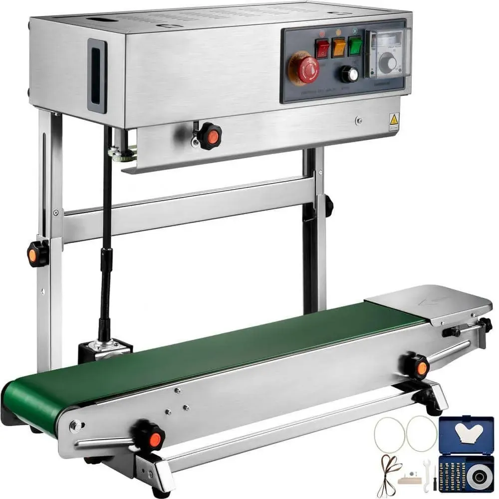 VEVOR Silver Automatic Continuous Band Sealer Digital Temperature Control ...