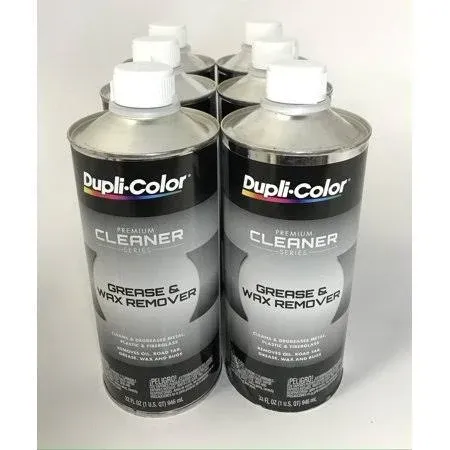 DUPLICOLOR CM541-6 PACK Premium Cleaner Series Grease and Wax Remover -1 quart