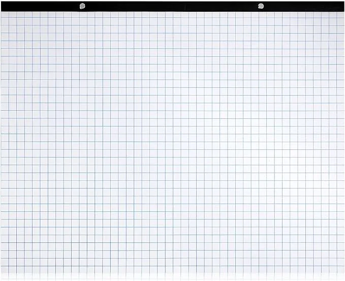 Fainne Large Engineering Graph Paper 22''x17'' Landscape 4" x 4"Grid Graph Paper Pad Giant Drafting Pad Sketching Graph Paper for Engineer Architect Designer Mathematician Draftsman (White and Blue)