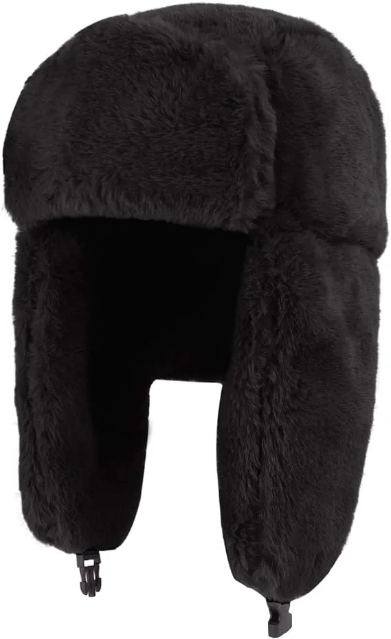 Adults Winter Cozy Plush Ushanka Russian Windproof Full Hood Warm Earflap Hat