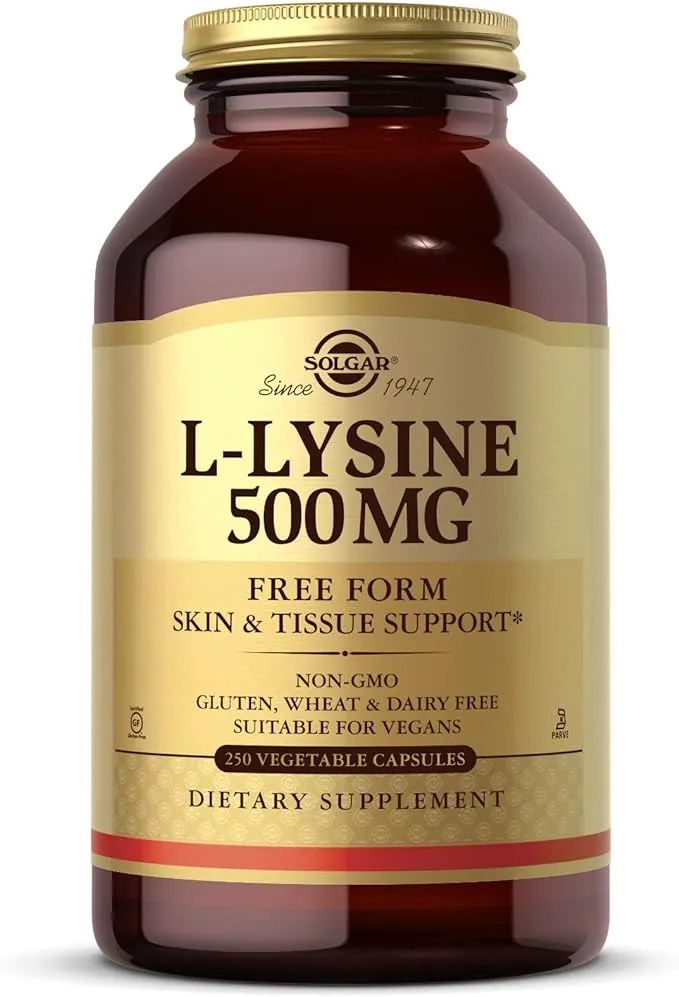 Solgar L-Lysine, 500 mg, Vegetable Capsules - 250 count