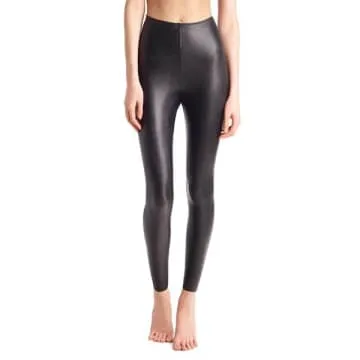 Faux Leather Legging In Black