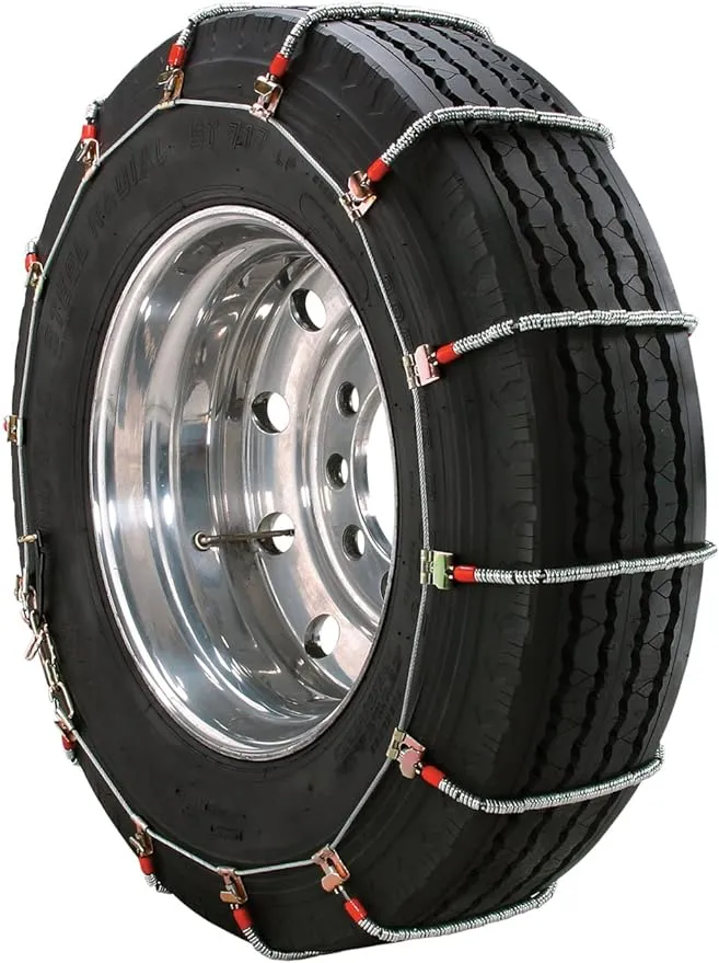 Security Chain Company TA1943 Alloy Radial Heavy Duty Truck Singles Tire Traction Chain - Set of 2