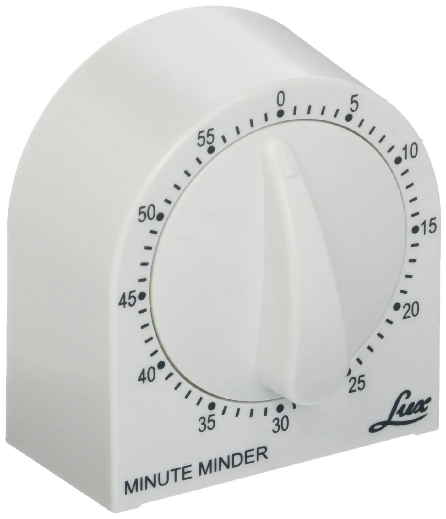 Lux Minute Minder Timer Mechanical White with Black Markings 60 Min