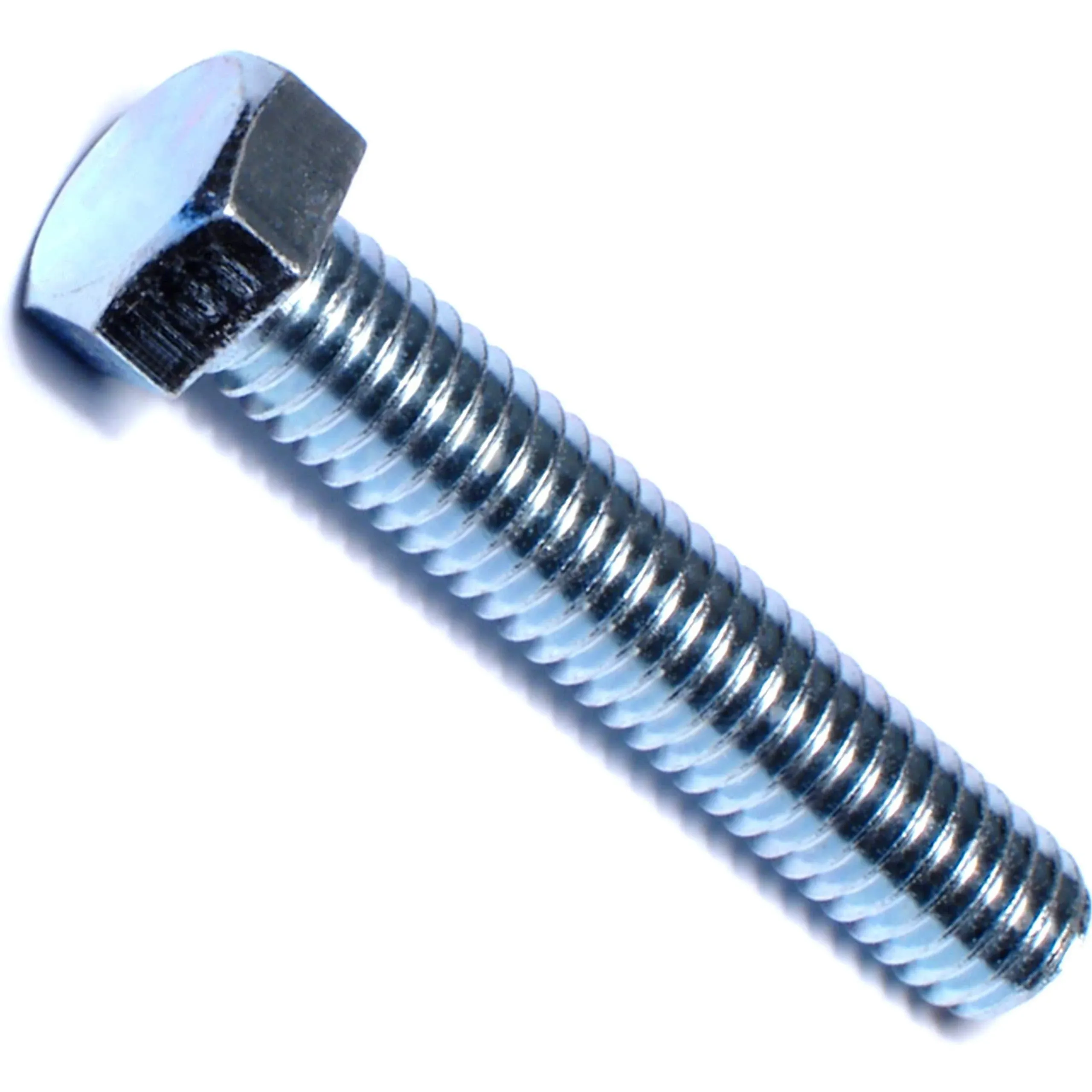 3/8"-16 Hex Head Cap Screw, Zinc Plated Steel, 2 in L, 100 PK