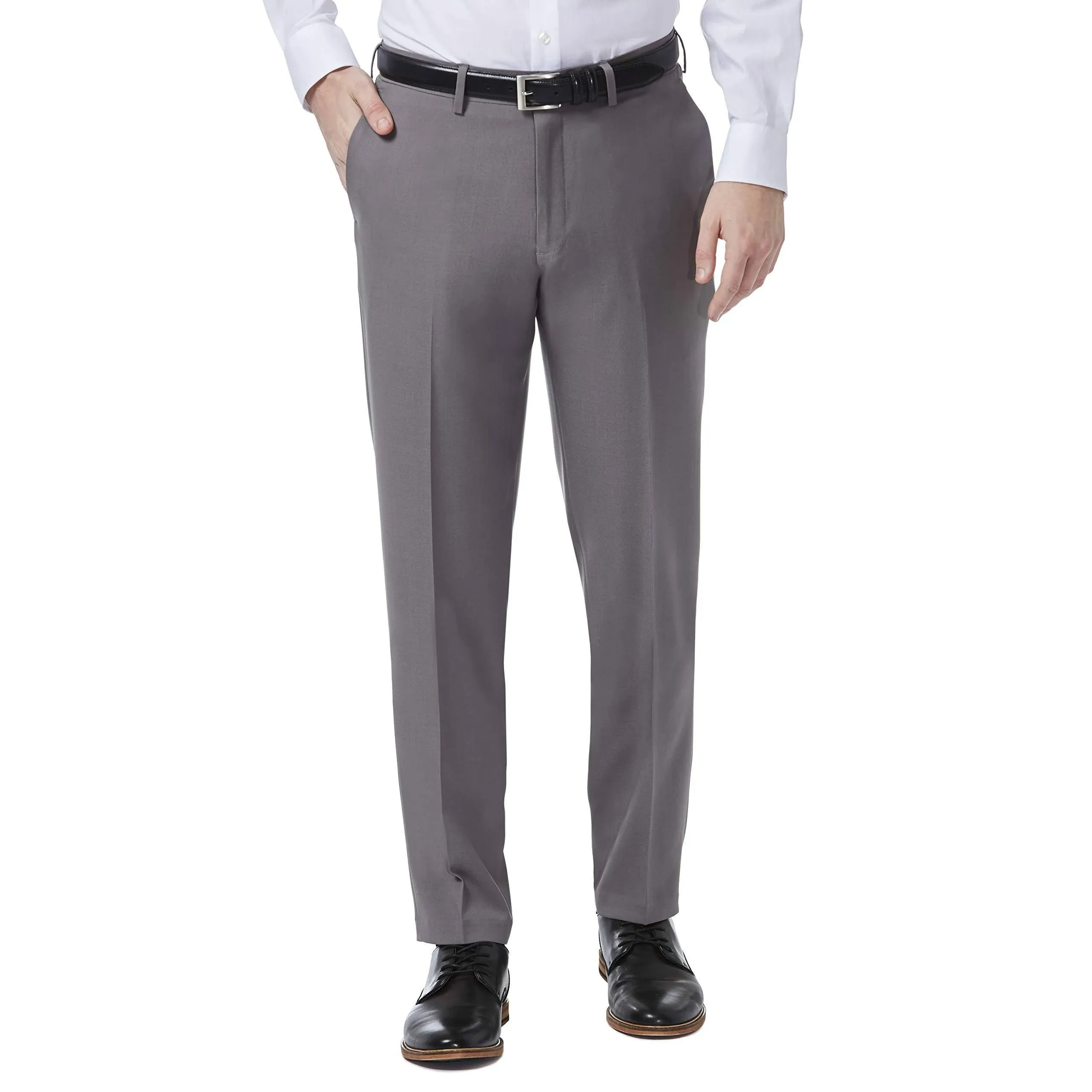 Haggar Men's Premium Comfort Dress Slim Fit Flat Front Pant