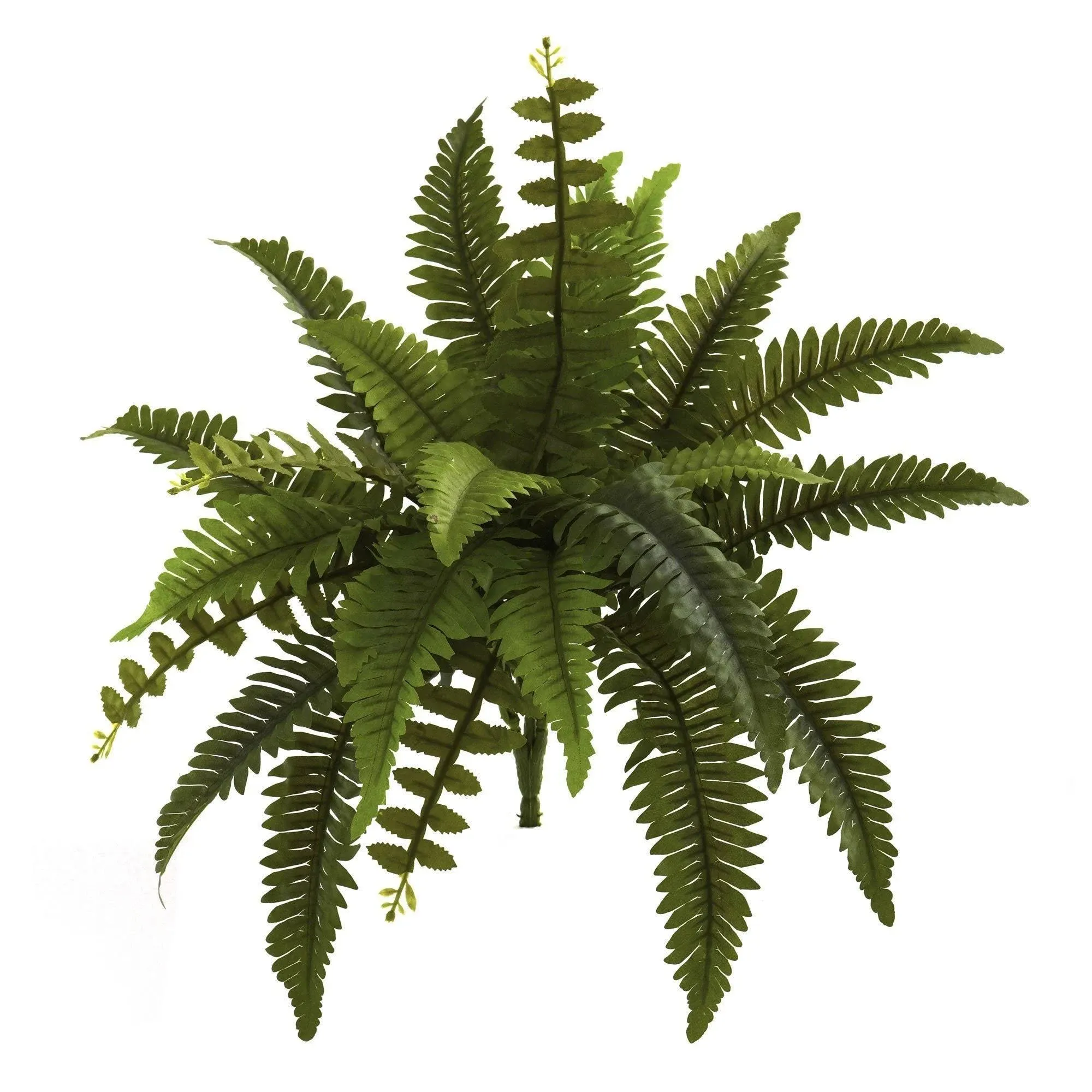 Nearly Natural 14" Boston Fern Artificial Plant, Set of 6 - Green