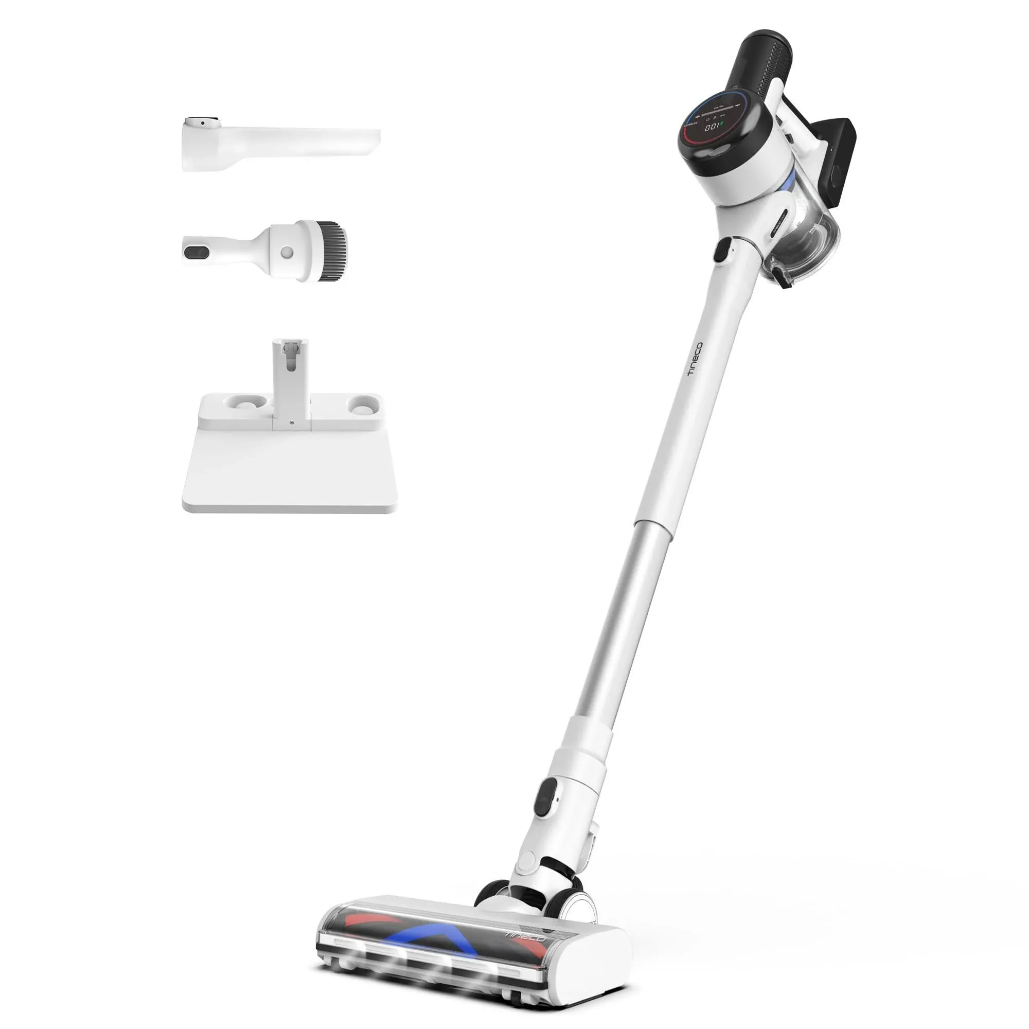 Tineco Pure ONE S15 Essentials Smart Cordless Vacuum Cleaner, Stick Vacuum with ZeroTangle Brush & Fade-Free Suction, Deep Clean for Hard Floor & Carpets, Pet Hair Cleaning with Led Headlights