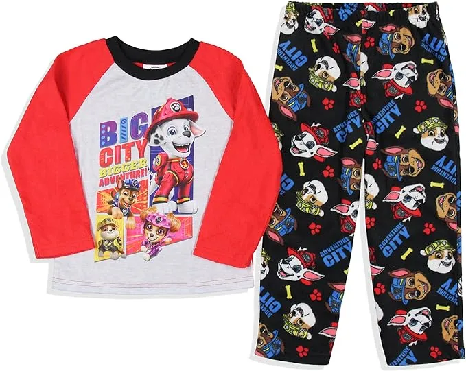 Paw Patrol Boys' 2 Piece Fleece Pajama Set Sleepwear 2T