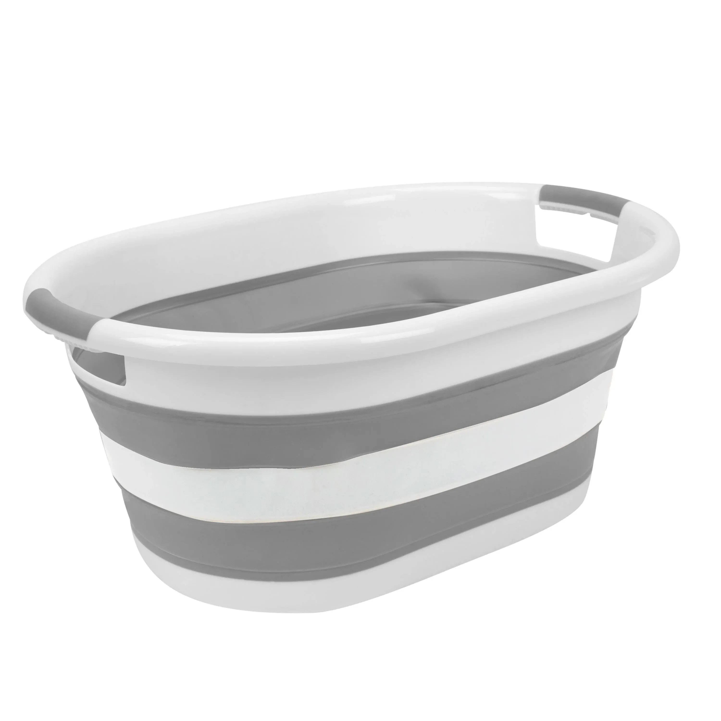 Simplify Collapsible Laundry Basket, Gray, 24.6x17.7x11 inches, 27 Liter Capacity, Easy Storage Lowes.com