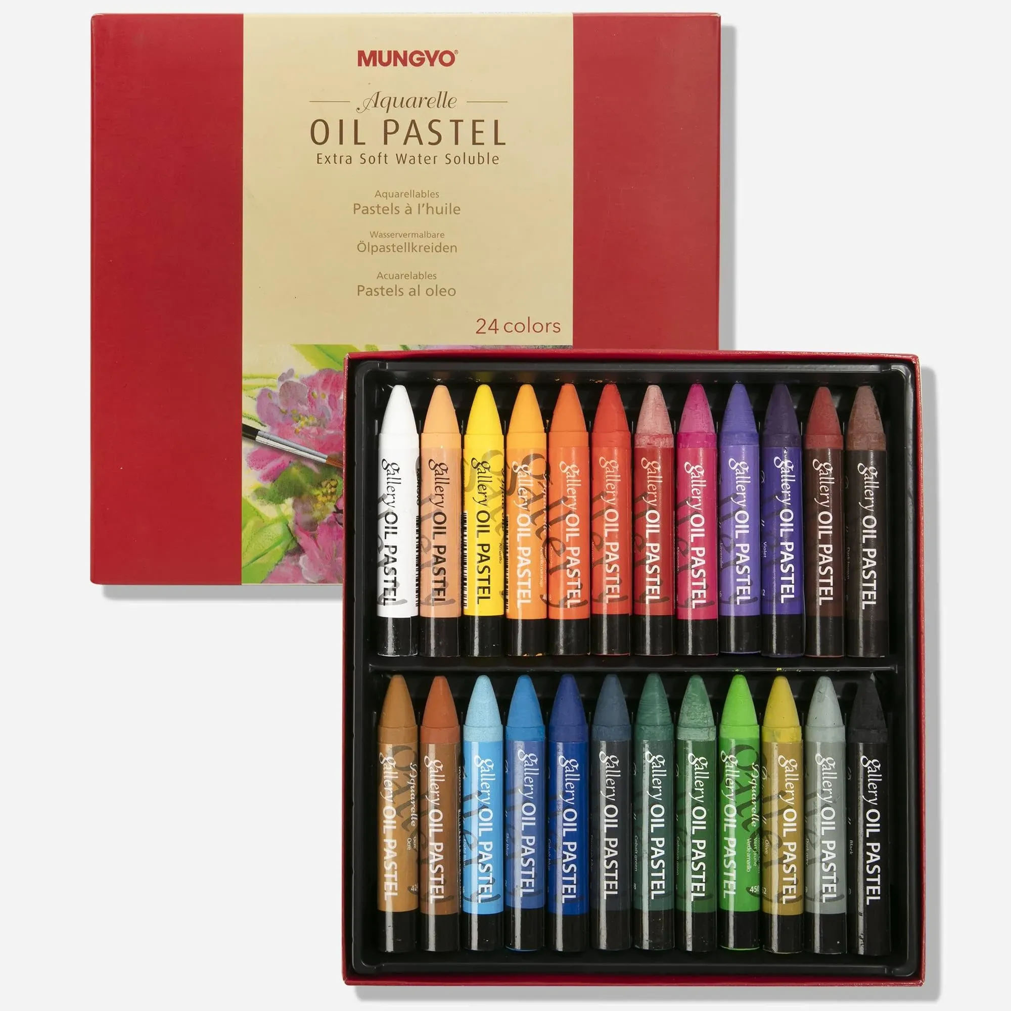 Water-Soluble Oil Pastel Set of 24 - Assorted Colors