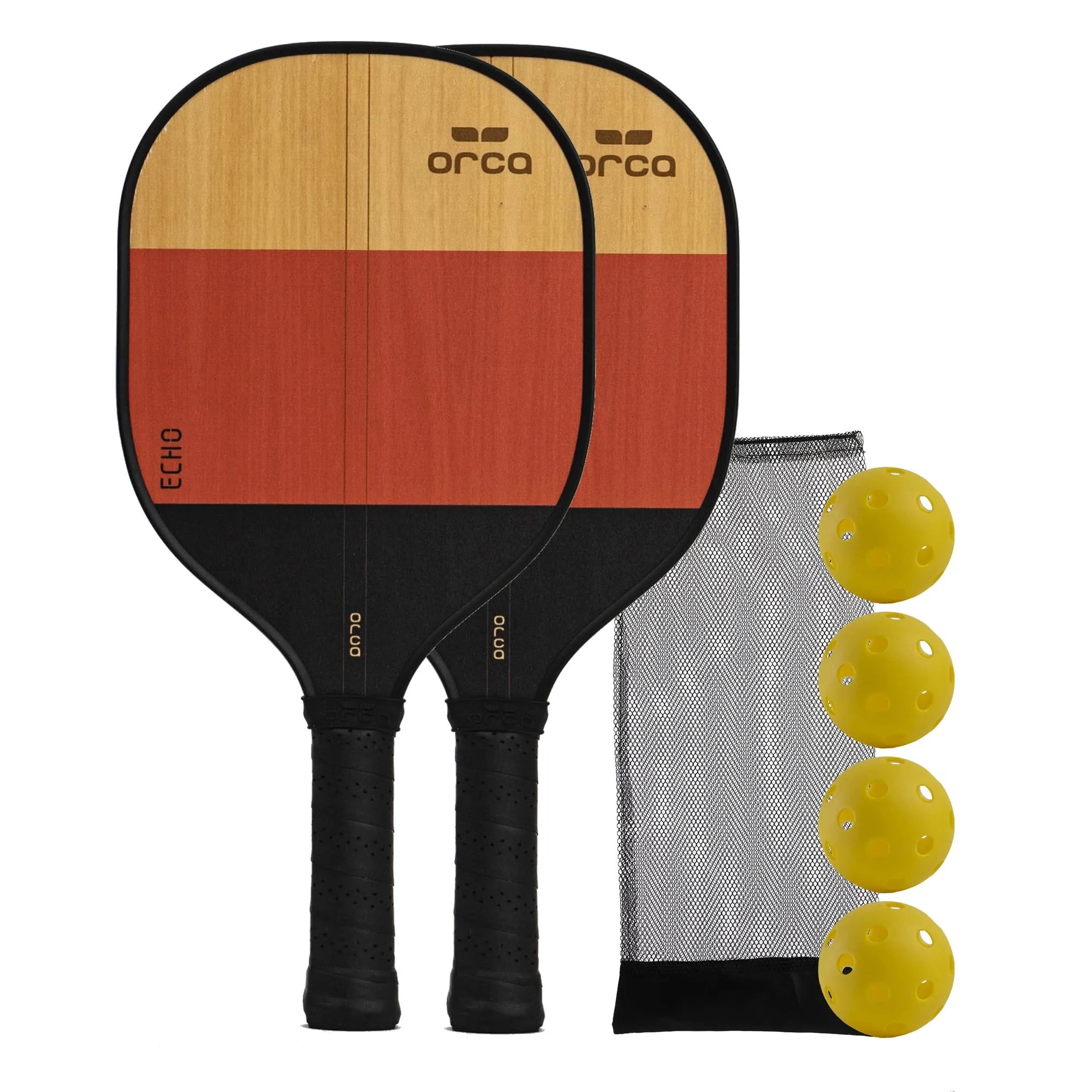 ORCA Echo Wood Pickleball Paddle Deluxe Combo Set