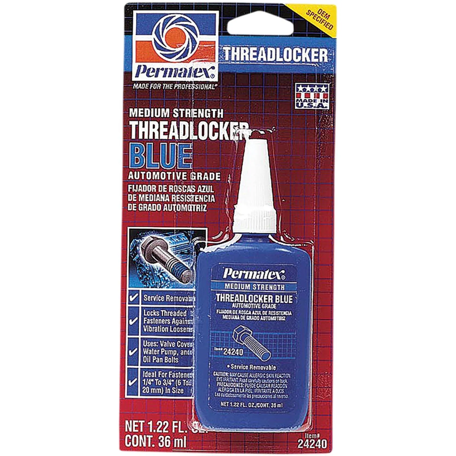 Permatex 24240 Blue Threadlocker 36 ml