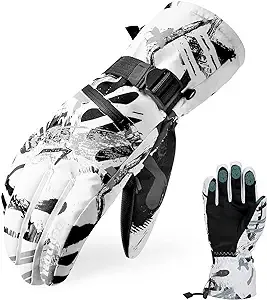 Ski Gloves, Waterproof Snow Gloves -30℉ Winter Gloves for Cold Weather Touchscreen Snowboard Gloves Warm for Men Women